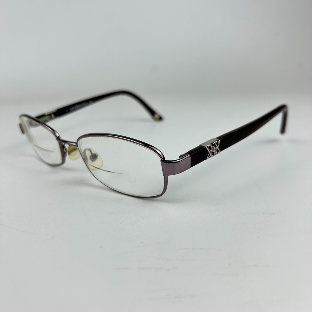 Liz Claiborne Women's Eyeglasses Frame L394 Silver & Black Full Rim 51-17-130
